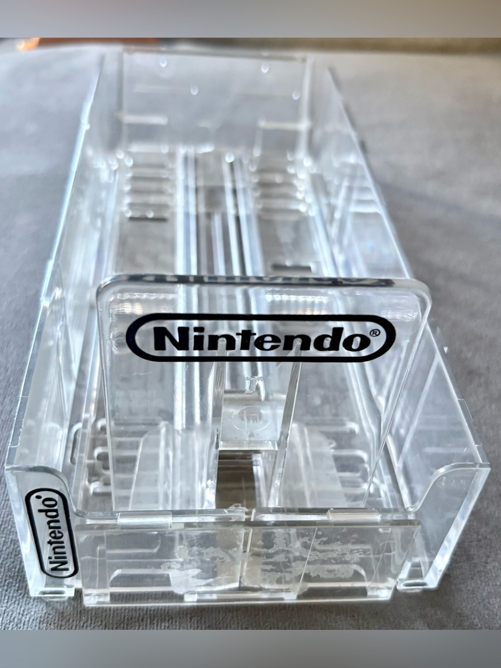 1 Official Nintendo BLack Logo Tray Game Holder Pusher Rack Display for Cabinet